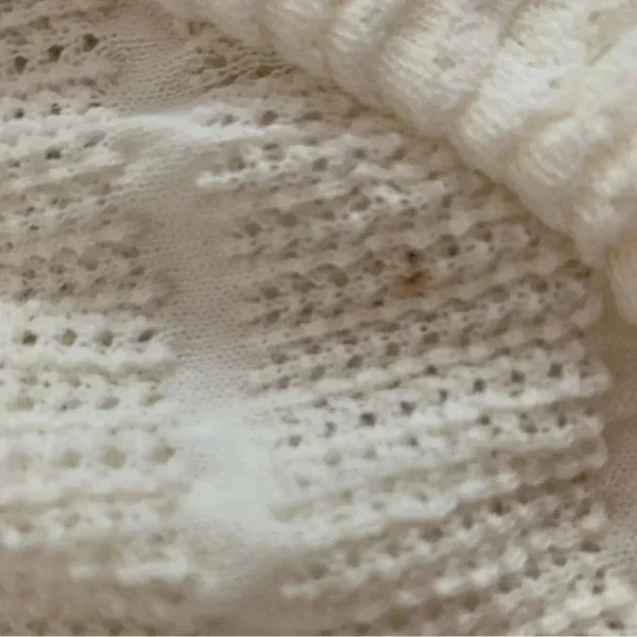 Ulla Johnson Cream Short Sleeve Sweater in Loose Knit Size XS - Picture 4 of 9